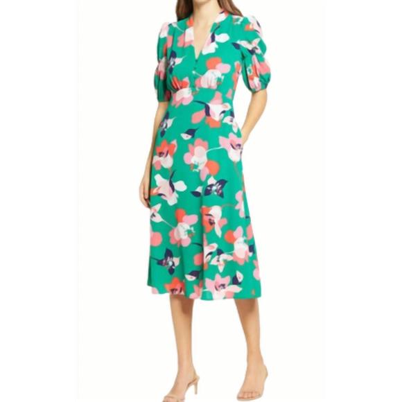 NEW VINCE CAMUTO sleeveless floral sundress in floral teal - Picture 1 of 1